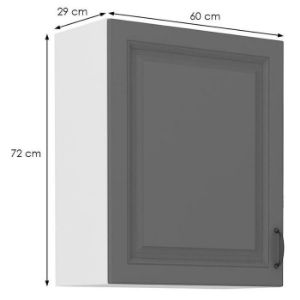 Obrazek Szafka kuchenna Stilo dustgrey/biały 60g/72 1f