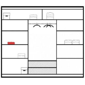 Obrazek Szafa Salwador 250 dąb canyon/lava/lustro