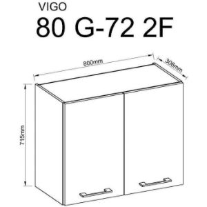 Obrazek Szafka kuchenna Vigo grafit 80G-2F
