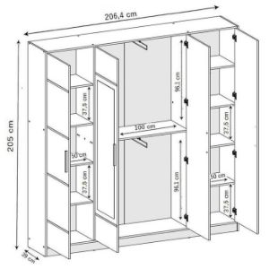 Obrazek Szafa Roj 4D 207 biała
