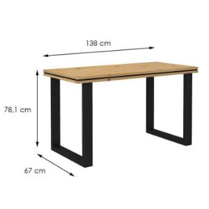 Obrazek Biurko Malta Metalowe Nogi Dąb Artisan (Blat 56mm) Typ 160