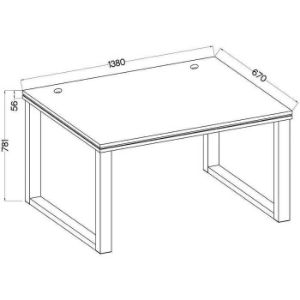 Obrazek Biurko Malta Metalowe Nogi Dąb Artisan (Blat 56mm) Typ 160