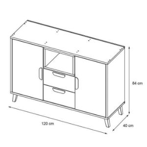 Obrazek Komoda Joker 8 Biały/Grafit/Szary/Dąb Lefkas