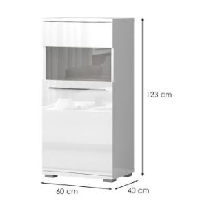 Obrazek Witryna Piano V60-1KSV/PN-70/KA/70 crystal white