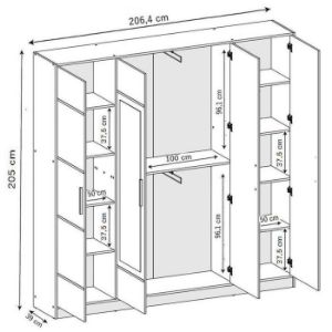 Obrazek Garderoba Roj 17 biała + Kronos 09 niebieska