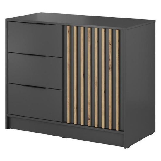 Obrazek Komoda Nelly 1d Grafit/Lamela Artisan