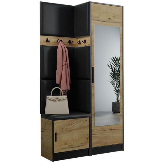 Obrazek Garderoba Roj 11 craft + Madryt 1100 ekoskóra czarna