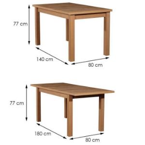 Obrazek Zestaw stół i krzesła Idalia 1+6 st28 140x80+40 +W120 wotan