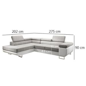 Obrazek Narożnik z funkcją spania Lotus L Orinoco 21+Madryt 120 lewostronny