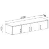 Obrazek Nadstawka szafy Smart SRN1 200 cm dąb sonoma/biały