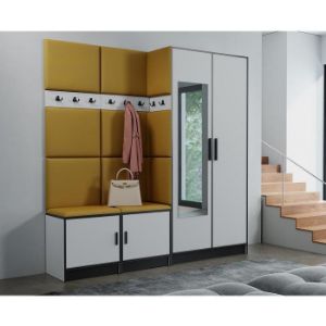 Obrazek Garderoba Roj 21 biała + Kronos 01 miodowa