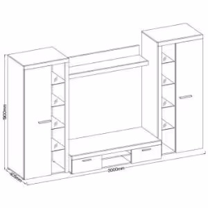 Obrazek Meblościanka Rumba XL dąb lefkas