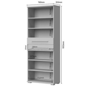 Obrazek Szafa 4d2s Piano V42 Biały Połysk