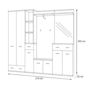 Obrazek Garderoba Armario IV + poduszka sonoma