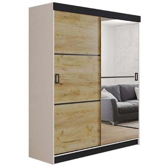 Obrazek Szafa Retro 138 2L biała / front craft złoty