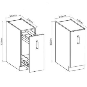 Obrazek Szafka kuchenna ARTISAN biały połysk 30D CARGO BB