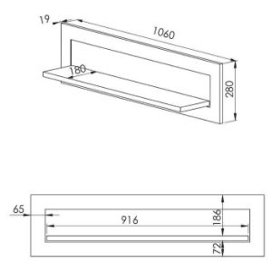 Obrazek Półka Lille 11 biały mat/dąb lefkas