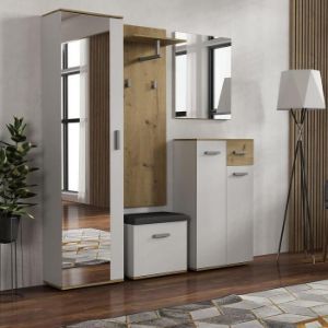 Obrazek Komoda Justus 03 White/Oak Artisan