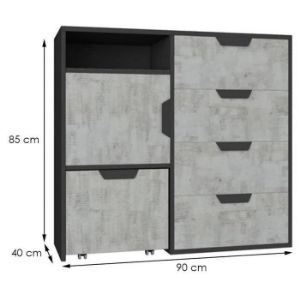 Obrazek  Komoda Nano Na8 Enigma/Grafit 