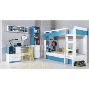 Obrazek Szafka Mobi MO-9 90 biały/turkus