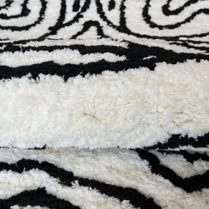 Obrazek Dywan Shaggy Sonic 1.4/1.9 Psr-13571 ivory/black