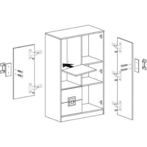 Obrazek Komoda Nico 80 biały/dąb jasny nr-7