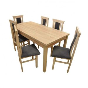 Obrazek Zestaw stół i krzesła Alex 4 1+6 ST343 II KR341 sonoma casablanca 2315