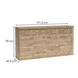 Obrazek Komoda Natural N-9 4D kratka Ribbeck