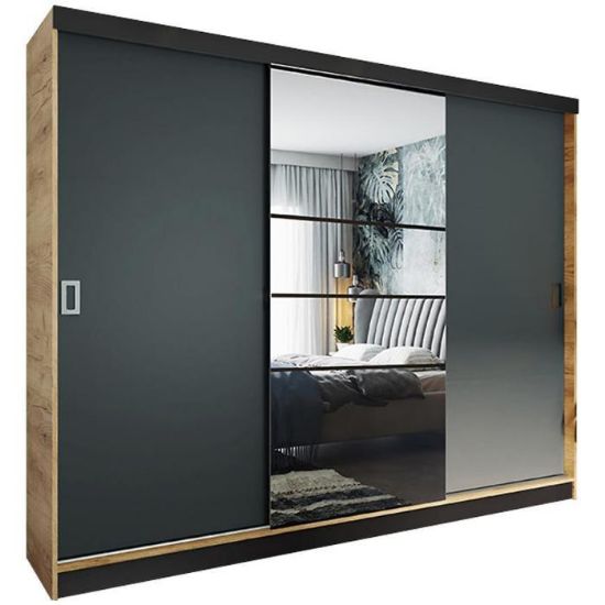 Obrazek Szafa Retro 200 6L craft/front grafit