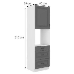 Obrazek Szafka kuchenna Stilo dustgrey/biały 60dps/210 3s 1f