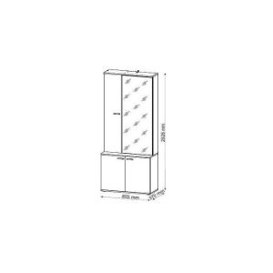 Obrazek Garderoba Barcelona white/dąb wellington