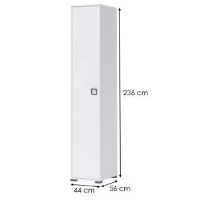 Obrazek Szafa 1D Kiki P1-BE/KI-15 white/white 