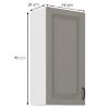 Obrazek Szafka kuchenna Stilo claygrey/biały 45g/90 1f
