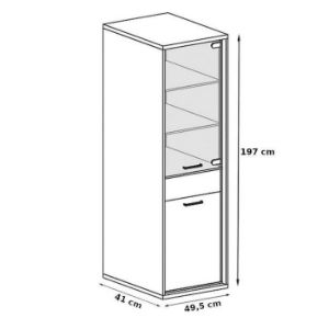 Obrazek Witryna M4L Mediolan Deska Natural Hikora 