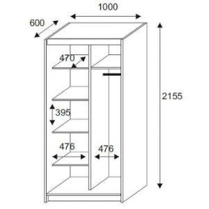 Obrazek Szafa Nico I 100 Biały