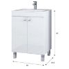 Obrazek Zestaw szafka z umywalką Sorento D60 nóżki biały