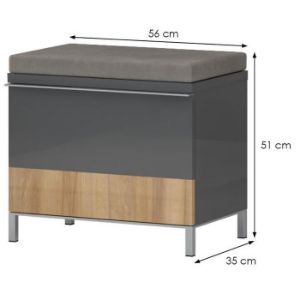 Obrazek Szafka Na Buty Onyx K1 Pacific Walnut/Anthracite