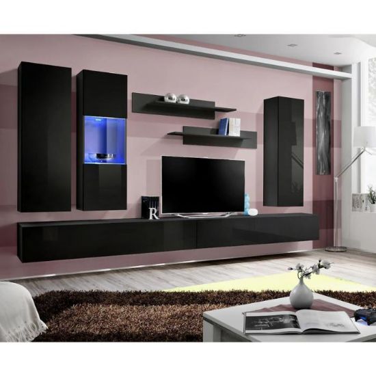 Obrazek Meblościanka Fly E+szkło czarny Zz Fy E5