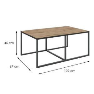 Obrazek Ława Barbossa 2 dąb wotan/czarny