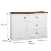 Obrazek Komoda Lille 08 1d3s Bílý Mat/Dub Lefkas