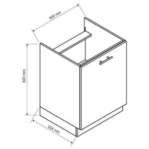 Obrazek Szafka kuchenna Max D60pc Pl butelkowa zieleń