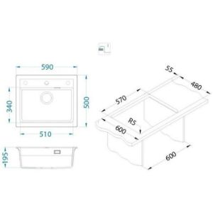 Obrazek Zlew Atrox 30 czarny 