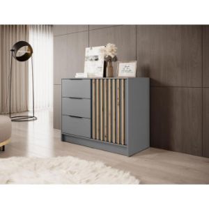 Obrazek Komoda Nelly 1d Szary/Lamela Artisan