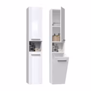 Obrazek Słupek łazienkowy Luiza 3 biały połysk