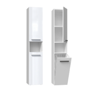 Obrazek Słupek łazienkowy Luiza 3 biały połysk