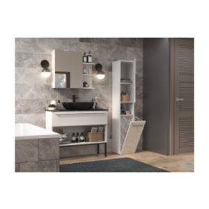 Obrazek Słupek łazienkowy Luiza 3 biały połysk