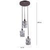Obrazek Lampa wisząca 15761-3 kryształ brąz LW3