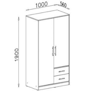 Obrazek Szafa Smart Sr3 2d Grafit