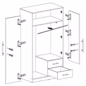 Obrazek Szafa Smart Sr3 2d Grafit