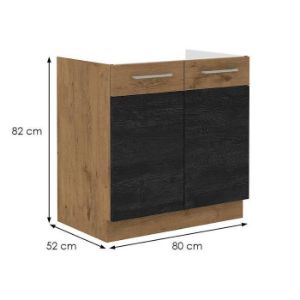Obrazek Szafka Kuchenna VIGO Dark 80ZL 2F BB
